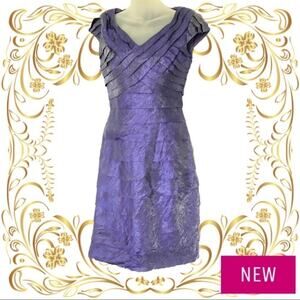 London times 4 purple shine ruffle dress